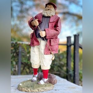 Clothtique Possible Dreams vintage golfing Santa Clause Christmas